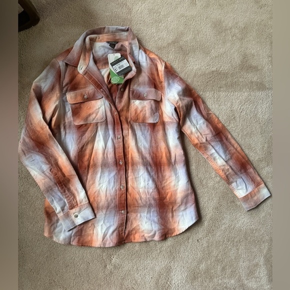 Eddie Bauer Tops - NWT Eddie Bauer Womens Firelight Button Up Long Sleeve Flannel Shirt Size Medium